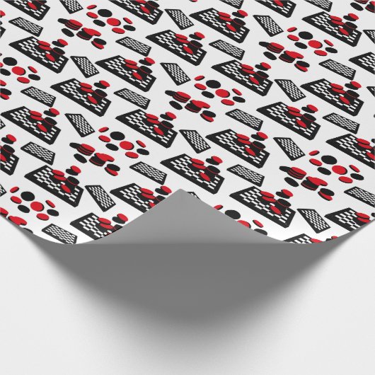 Schachbrett Wrapping Paper Geschenkpapier (Ecke)