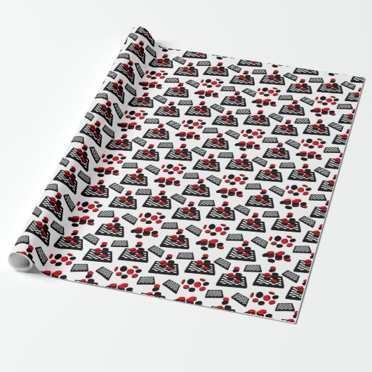 Schachbrett Wrapping Paper Geschenkpapier (Ungerollt)