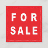 Schachbrett zum Verkauf Quadratische Visitenkarte (Rückseite)