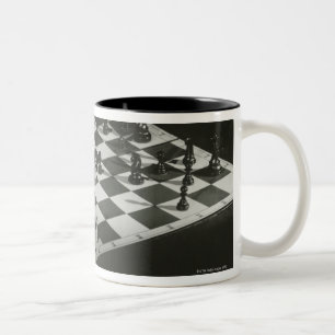 Schachbrett Zweifarbige Tasse