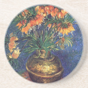 Schachbrettblumen in einer Kupfervase von Van Gogh Untersetzer