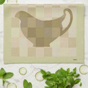 Schachbrettboot (Salbei) Handtuch