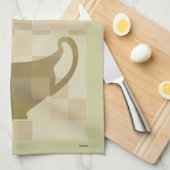 Schachbrettboot (Salbei) Handtuch (Viertel Falte)