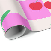 Schachbretter auf rosafarbenen Karton Geschenkpapier (Rolleneckpunkt)