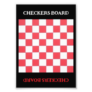 SCHACHBRETTER-BOARD FOTODRUCK