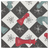 Schachbretter des Atomalters Stoff (Nahaufnahme)