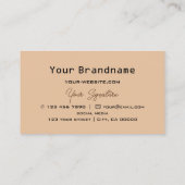 Schachbretter in Beige und Braun mit Monogram mode Visitenkarte (Rückseite)