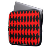 Schachbretter mit Red & Black Diamond Raute Laptopschutzhülle (Vorderseite Links)