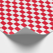 Schachbretter mit weißem und rotem Schachbrett Geschenkpapier (Ecke)