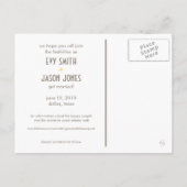 Schachbretter + Punkte - Save the Date nach Kunden Ankündigungspostkarte (Rückseite)