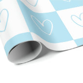 Schachbretter und Herz Geschenkpapier (Rolleneckpunkt)
