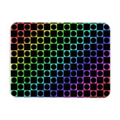 Schachbretter und Kreise, Regenbogen und Schwarz Magnet (Horizontal)