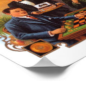 Schachbretter-Zigarrensiegel Poster (Ecke)