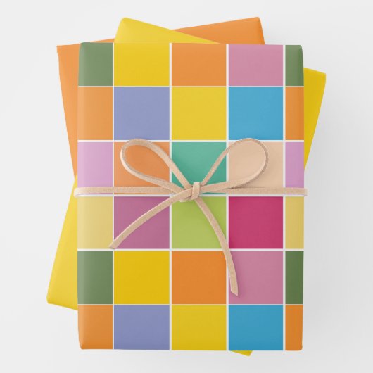 Schachbretter zum Umblättern von Papierblättern in Geschenkpapier Set (Beispiel)