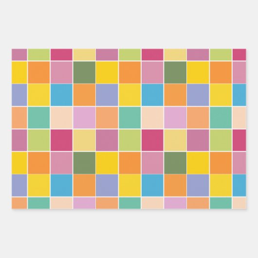 Schachbretter zum Umblättern von Papierblättern in Geschenkpapier Set (Vorderseite)