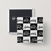 Schachbrettfahrräder Button (Vorne & Hinten)