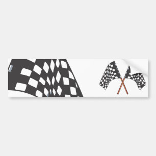 Schachbrettflagge Autoaufkleber