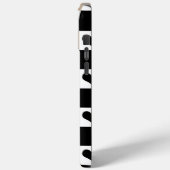 Schachbrettherzen in Taupe, Schwarz und Weiß Case-Mate iPhone Hülle (Rückseite / Links)