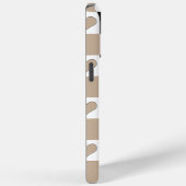 Schachbrettherzen in Taupe, Schwarz und Weiß Case-Mate iPhone Hülle (Rückseite / Rechts)