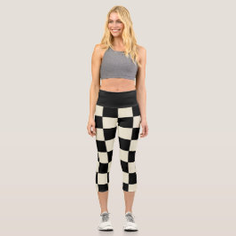 Schachbrettlecapcnm Capri Leggings