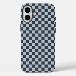 Schachbrettmuster aus schwarzem Eis iPhone 16 Plus Hülle