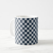 Schachbrettmuster aus schwarzem Eis Kaffeetasse (Vorderseite Links)