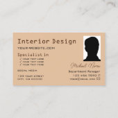 Schachbrettmuster Beige und Braun Moderne mit Cool Visitenkarte (Rückseite)