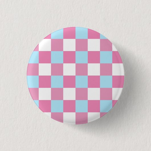 Schachbrettmuster Button (Vorderseite)