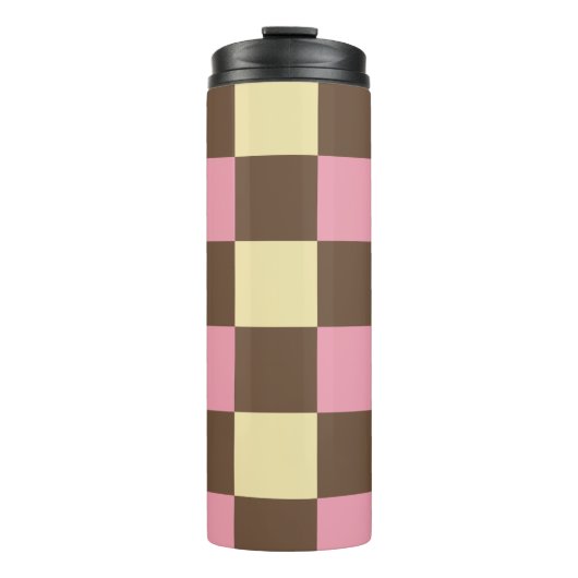 Schachbrettmuster der neapolitanischen Eiscreme Thermosbecher (Vorderseite)
