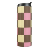Schachbrettmuster der neapolitanischen Eiscreme Thermosbecher (Nach links gedreht)