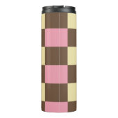 Schachbrettmuster der neapolitanischen Eiscreme Thermosbecher (Rückseite)