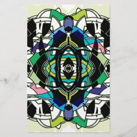 Schachbrettmuster Design Briefpapier (Vorderseite)