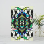 Schachbrettmuster Design Briefpapier (Stehend Vorderseite)