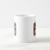 Schachbrettmuster Design Kaffeetasse (Mittel)