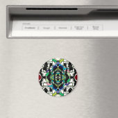 Schachbrettmuster Design Magnet (In Situ (Geschirrspüler))