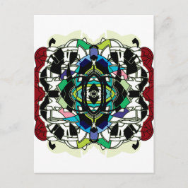Schachbrettmuster Design Postkarte