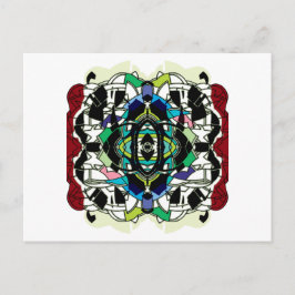 Schachbrettmuster Design Postkarte