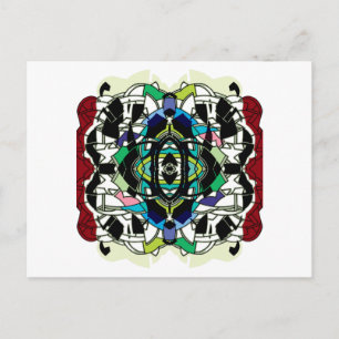 Schachbrettmuster Design Postkarte
