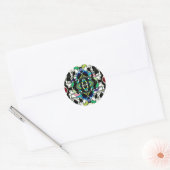 Schachbrettmuster Design Runder Aufkleber (Umschlag)
