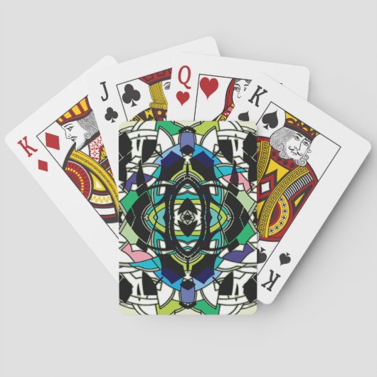 Schachbrettmuster Design Spielkarten (Rückseite)
