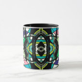 Schachbrettmuster Design Tasse (Zentrum)