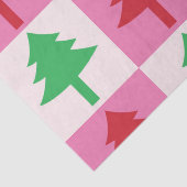 Schachbrettmuster für grüne und rote Weihnachtsbau Seidenpapier (Detail)