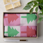 Schachbrettmuster für grüne und rote Weihnachtsbau Seidenpapier (Geschenk)