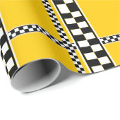 Schachbrettmuster für Taxifahrer Geschenkpapier (Rolleneckpunkt)