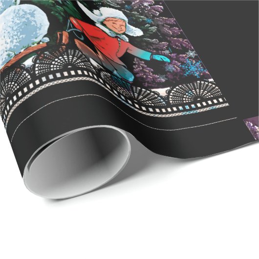 Schachbrettmuster für Weihnachtsbilder Geschenkpapier (Rolleneckpunkt)