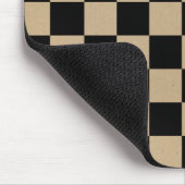 Schachbrettmuster, Gittermuster, schwarze Quadrate Mousepad (Ecke)