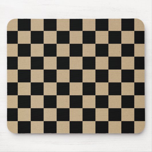 Schachbrettmuster, Gittermuster, schwarze Quadrate Mousepad (Vorne)