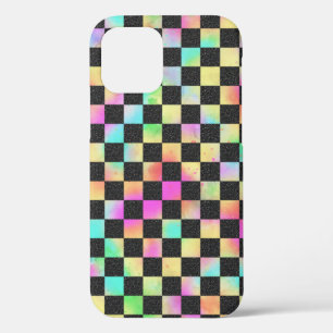 Schachbrettmuster in den Farben der 80er Case-Mate iPhone Hülle
