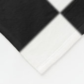 Schachbrettmuster in Schwarz und Weiß  Fleecedecke (Ecke)