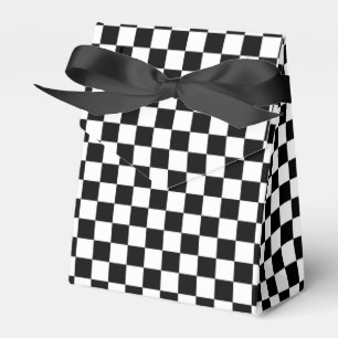 Schachbrettmuster in Schwarz und Weiß Geschenkschachtel